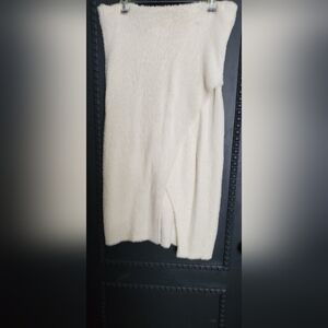 Off White Knit, "Fuzzy" Pencil Skirt